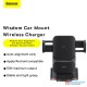 Baseus Wisdom Auto Alignment QI 15W Car Mount Wireless Charger（Suction base) Black